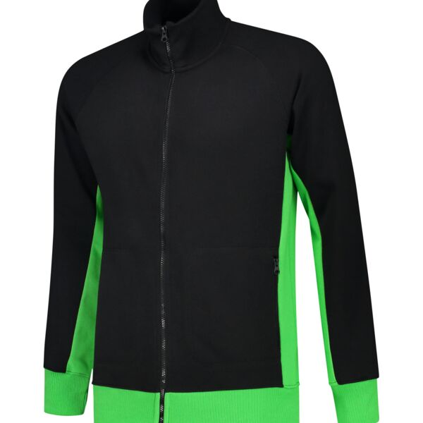 Sweater contrast met rits Thumbnail