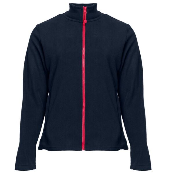 fleece vest dames met gekleurde rits Thumbnail