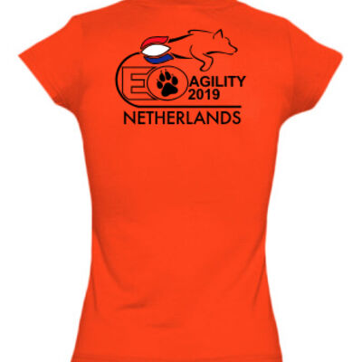 Lady T-shirt V neck big logo on the back  Thumbnail