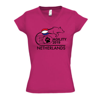 Lady T-shirt V neck big logo  Thumbnail